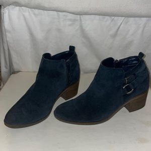 Black suede booties